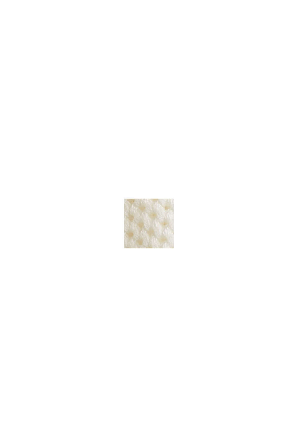 Pulovr ze strukturované pleteniny ze směsi bavlny, OFF WHITE, swatch