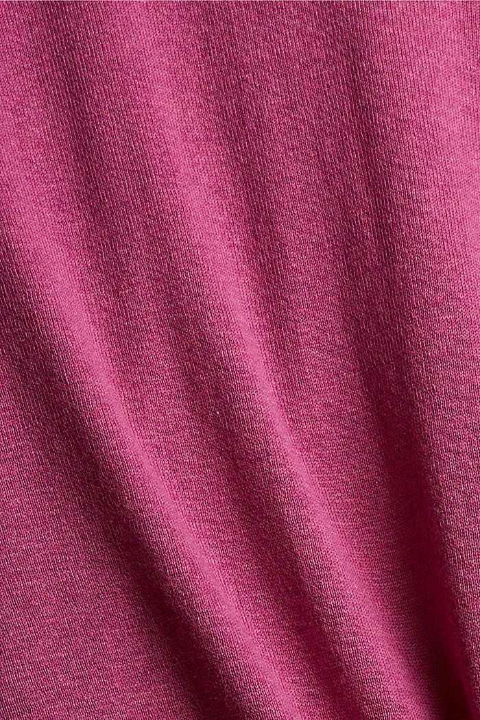 Pull-over CURVY à cordon coulissant sous tunnel, PINK FUCHSIA, detail image number 1