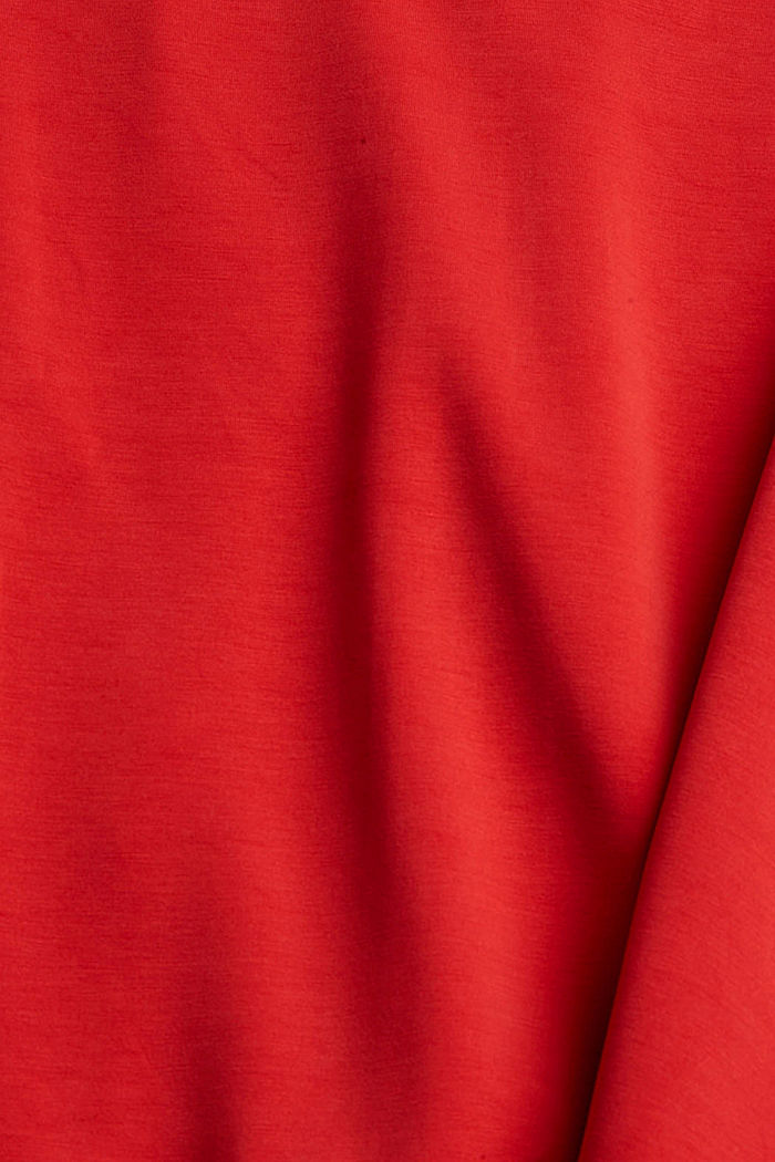 Hoodie-Jacke mit Zipper, TENCEL™ Modal, ORANGE RED, detail image number 4