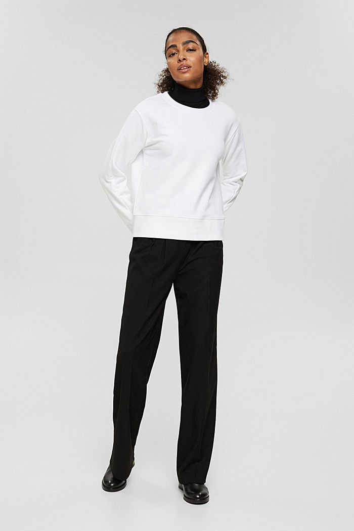 Blended cotton sweatshirt, WHITE, detail image number 5