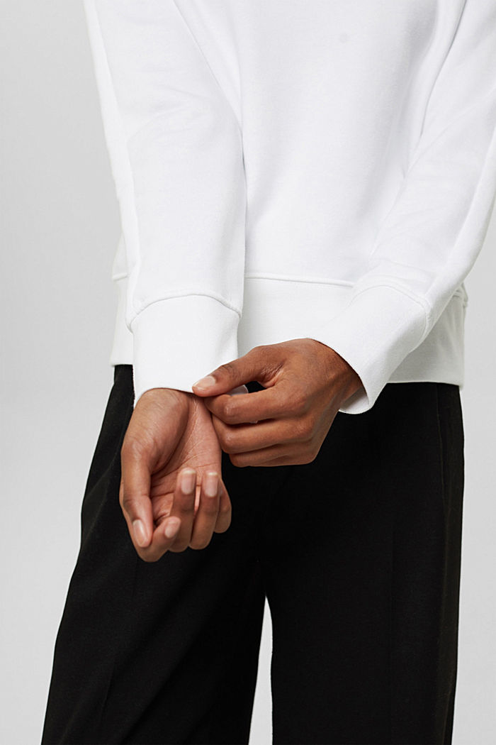 Sweat-shirt en coton mélangé, WHITE, detail image number 2