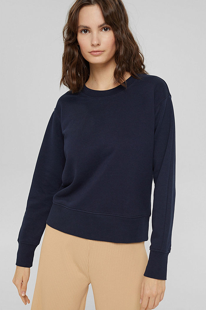Blended cotton sweatshirt, NAVY, detail image number 5