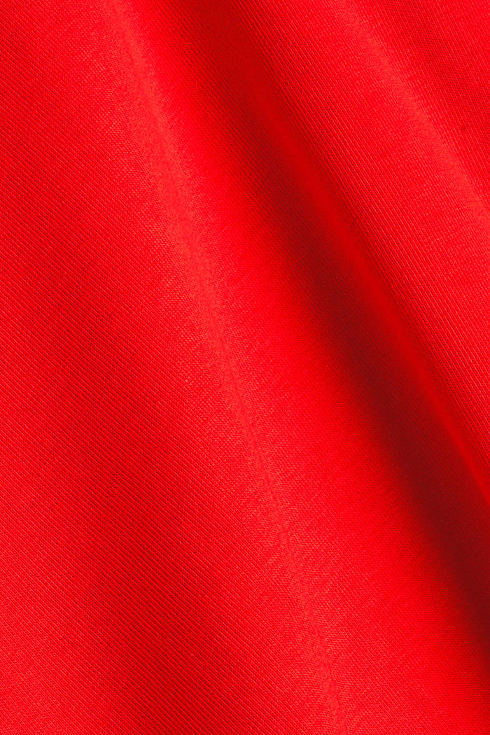 Sweatshirt van een katoenmix, ORANGE RED, detail image number 4