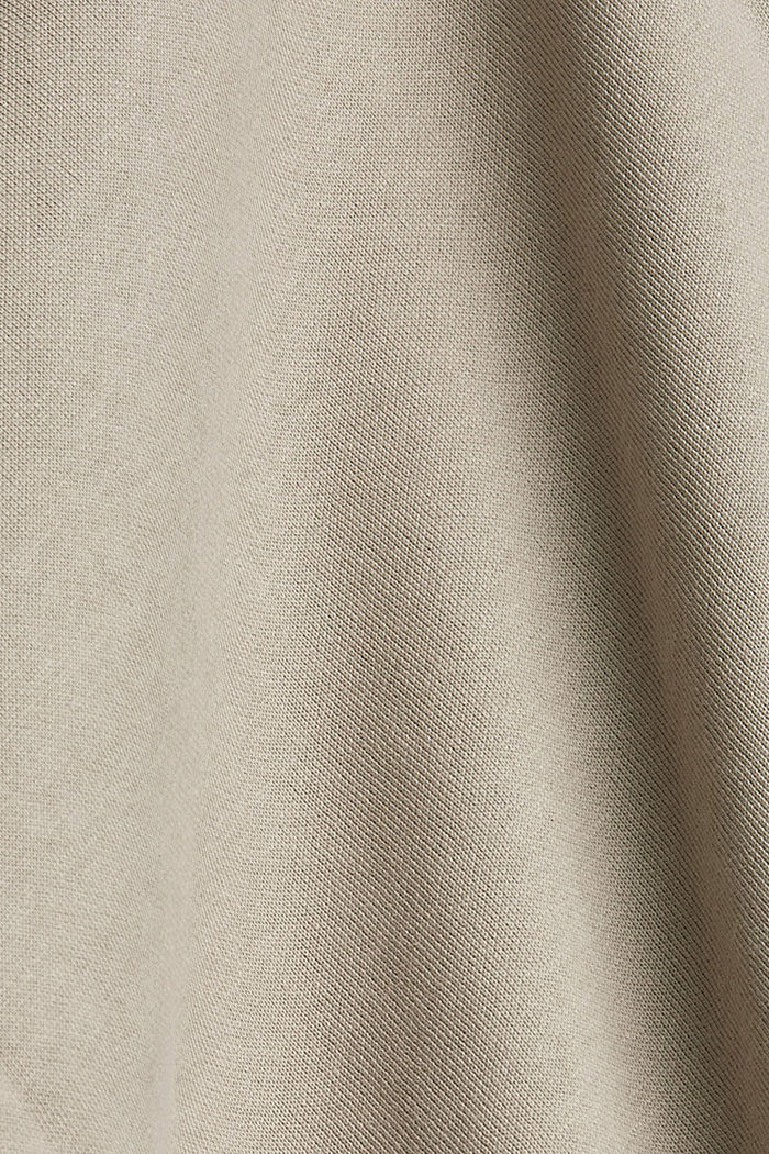 100% cotton sweatshirt with a stand-up collar, LIGHT TAUPE, detail image number 4