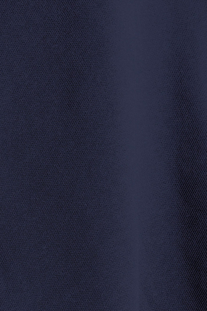 Sweat-shirt à col droit, 100 % coton, NAVY, detail image number 4