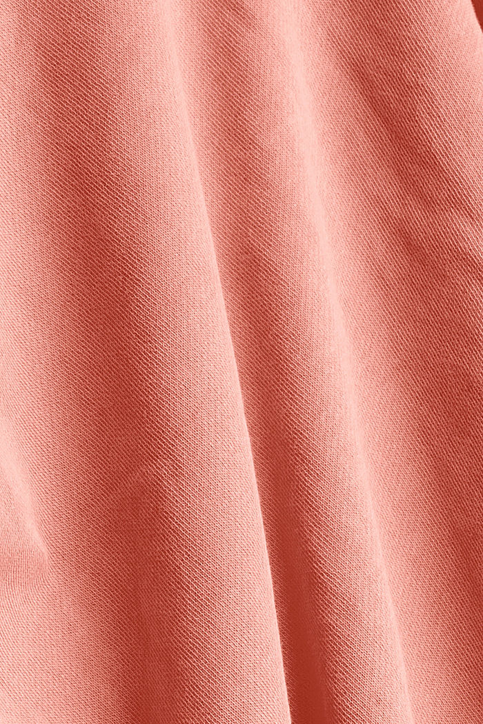 Sudadera con cordón de color contrastante en la capucha, CORAL, detail image number 4