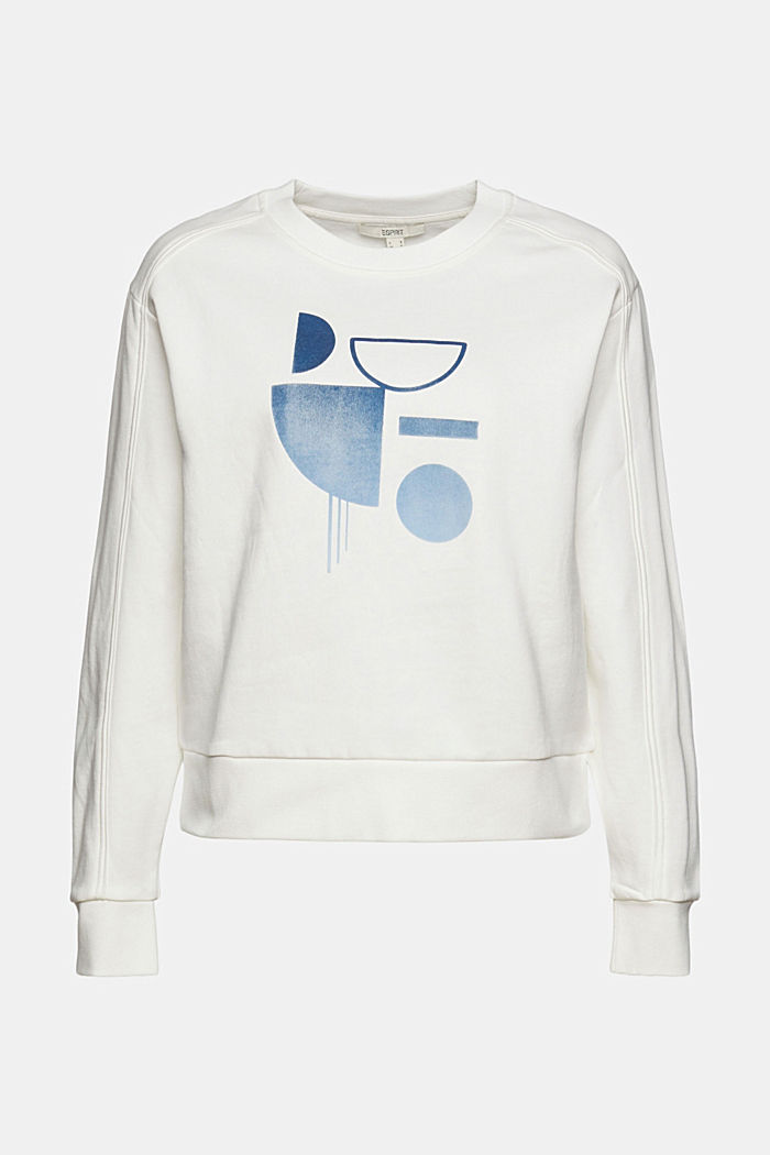 Sweater met grafische print, OFF WHITE, overview