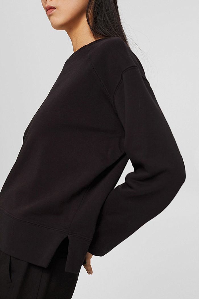 Sweatshirt in 100% cotton, BLACK, detail image number 2