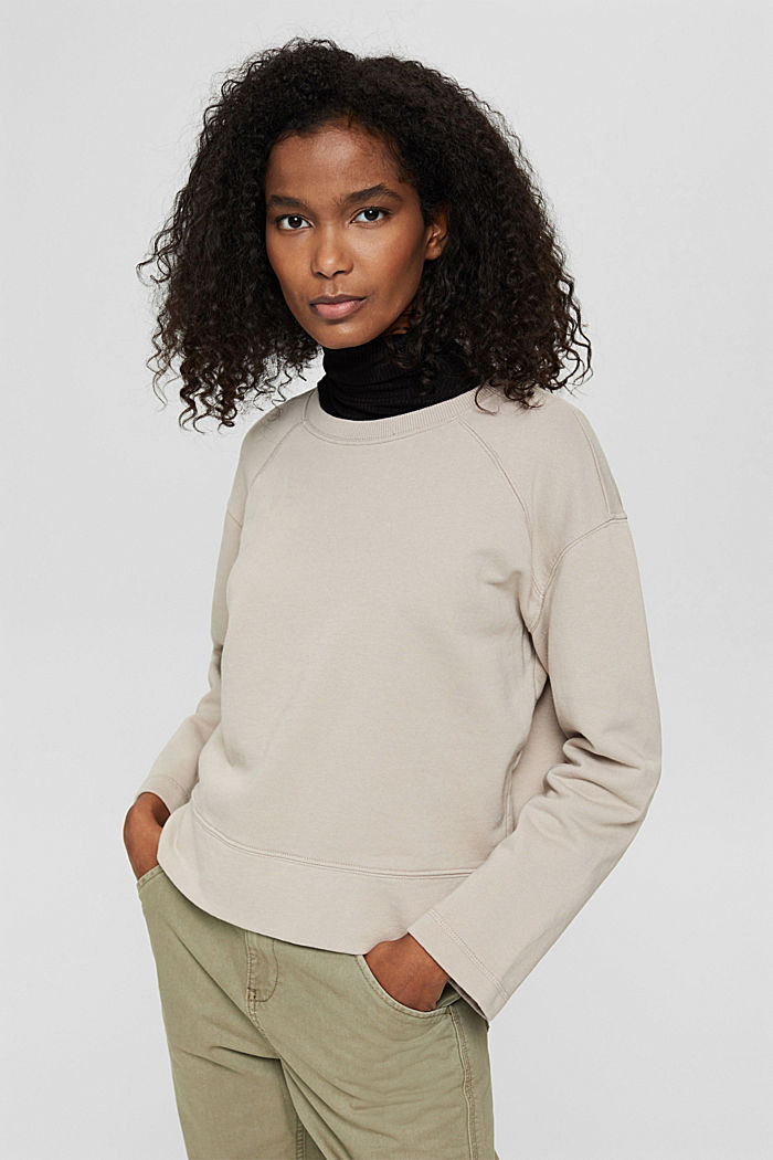Sweatshirt aus 100% Baumwolle, LIGHT TAUPE, detail image number 0