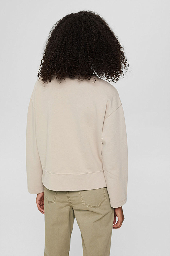 Sweatshirt in 100% cotton, LIGHT TAUPE, detail image number 3
