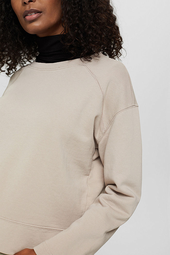 Sweatshirt in 100% cotton, LIGHT TAUPE, detail image number 2