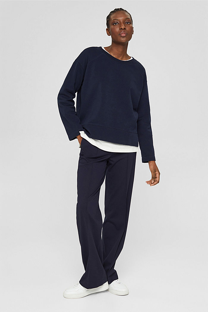 Sweatshirt in 100% cotton, NAVY, detail image number 6
