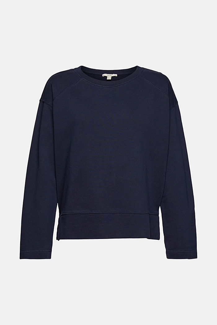 Sweatshirt aus 100% Baumwolle, NAVY, overview
