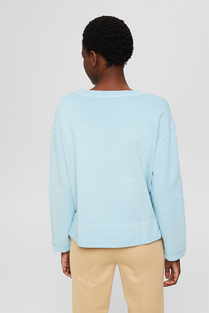 Sweatshirt in 100% cotton, GREY BLUE, detail image number 3