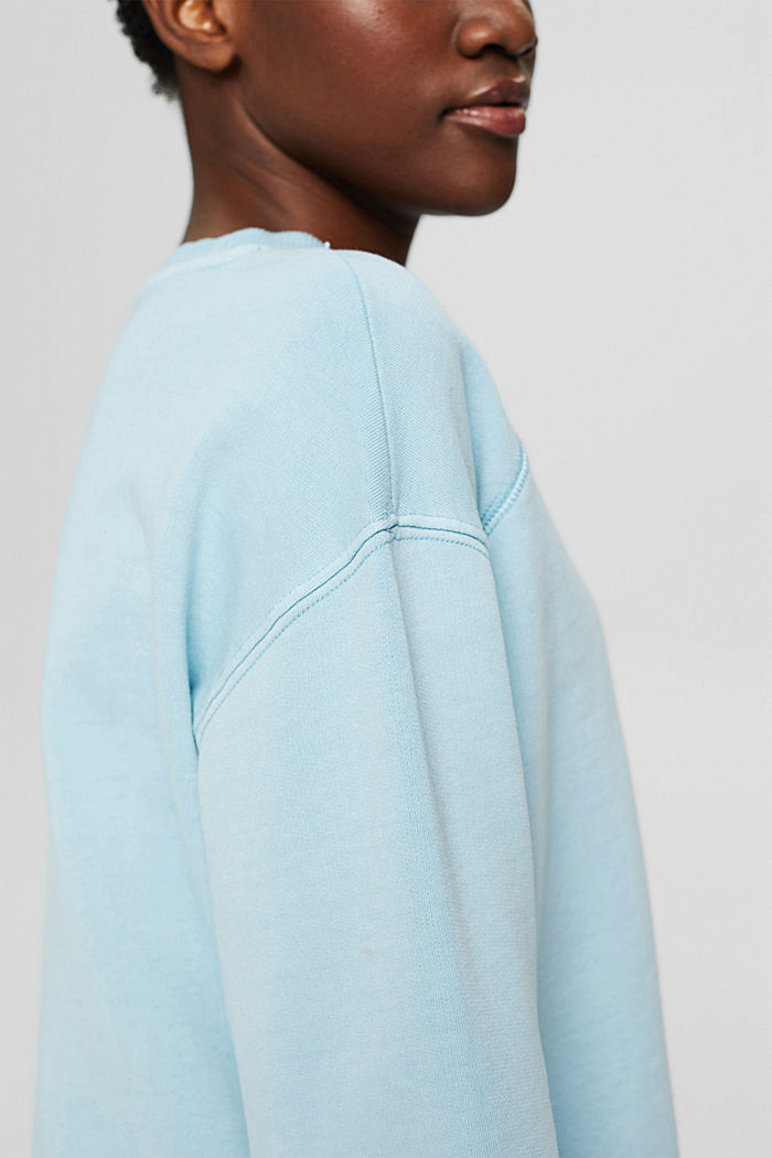 Sweatshirt in 100% cotton, GREY BLUE, detail image number 2