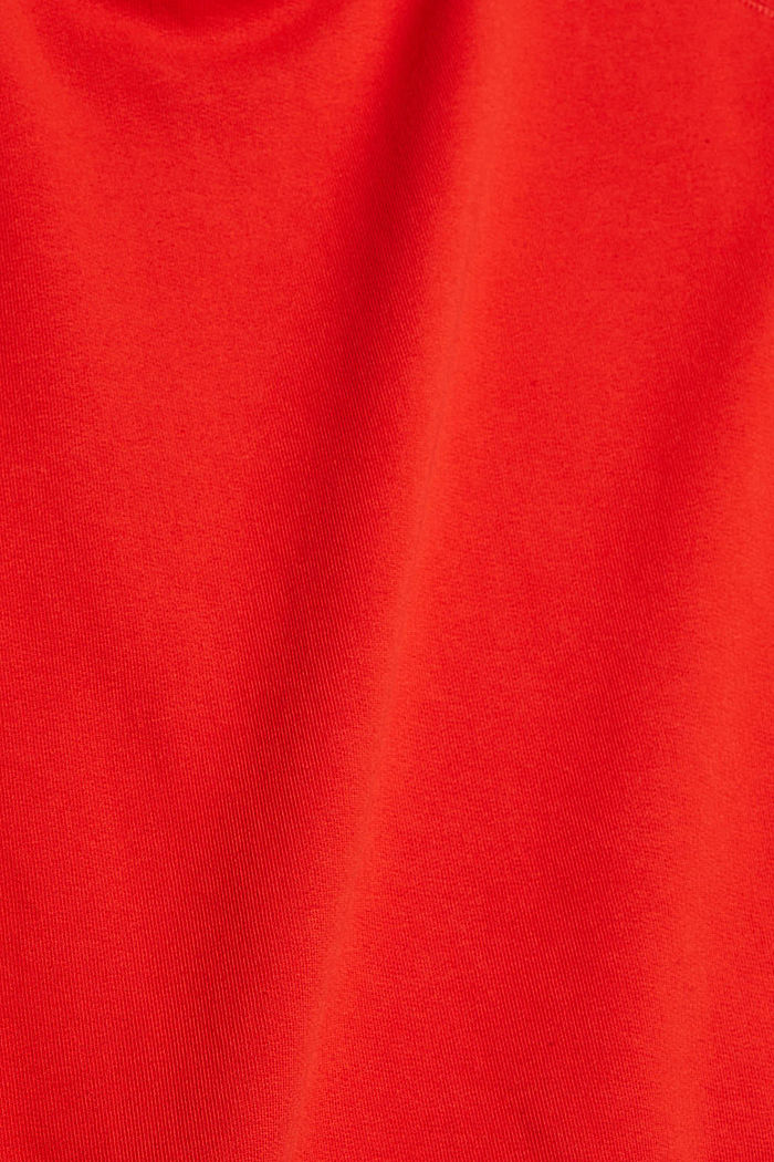 Sweatshirt in 100% cotton, ORANGE RED, detail image number 4