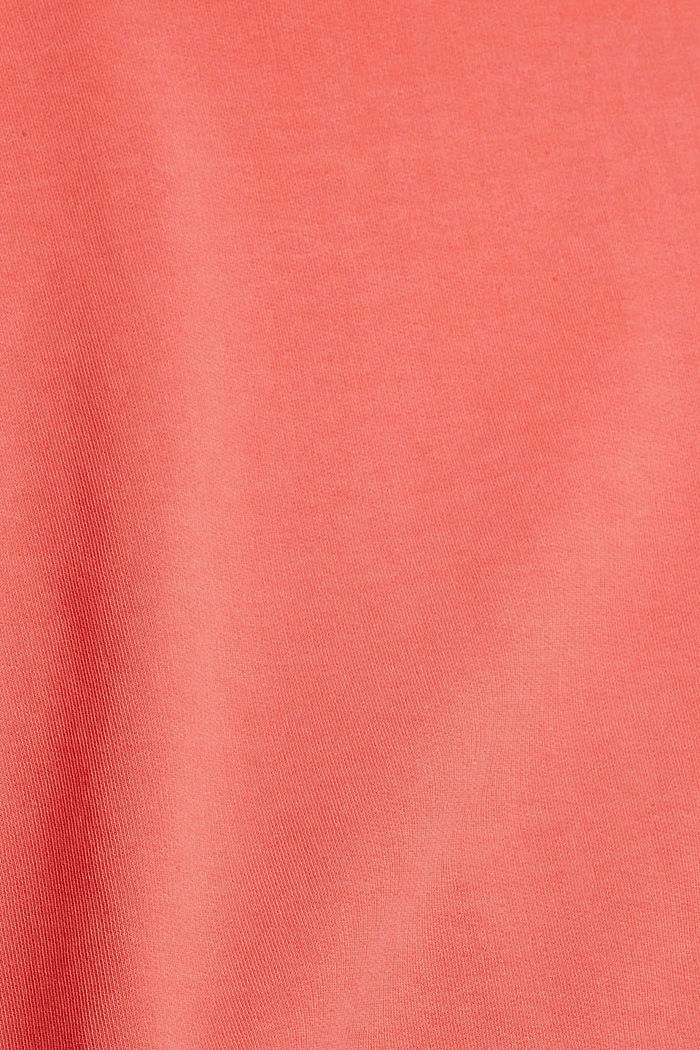Sweatshirt in 100% cotton, CORAL, detail image number 4