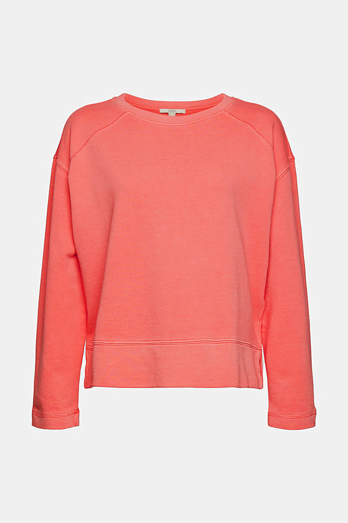 Sweatshirt in 100% cotton, CORAL, detail image number 6