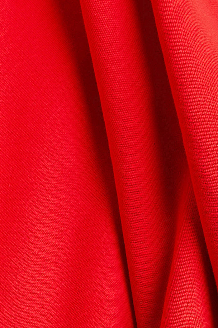 Sudadera con capucha con logotipo bordado, mezcla de algodón, ORANGE RED, detail image number 4