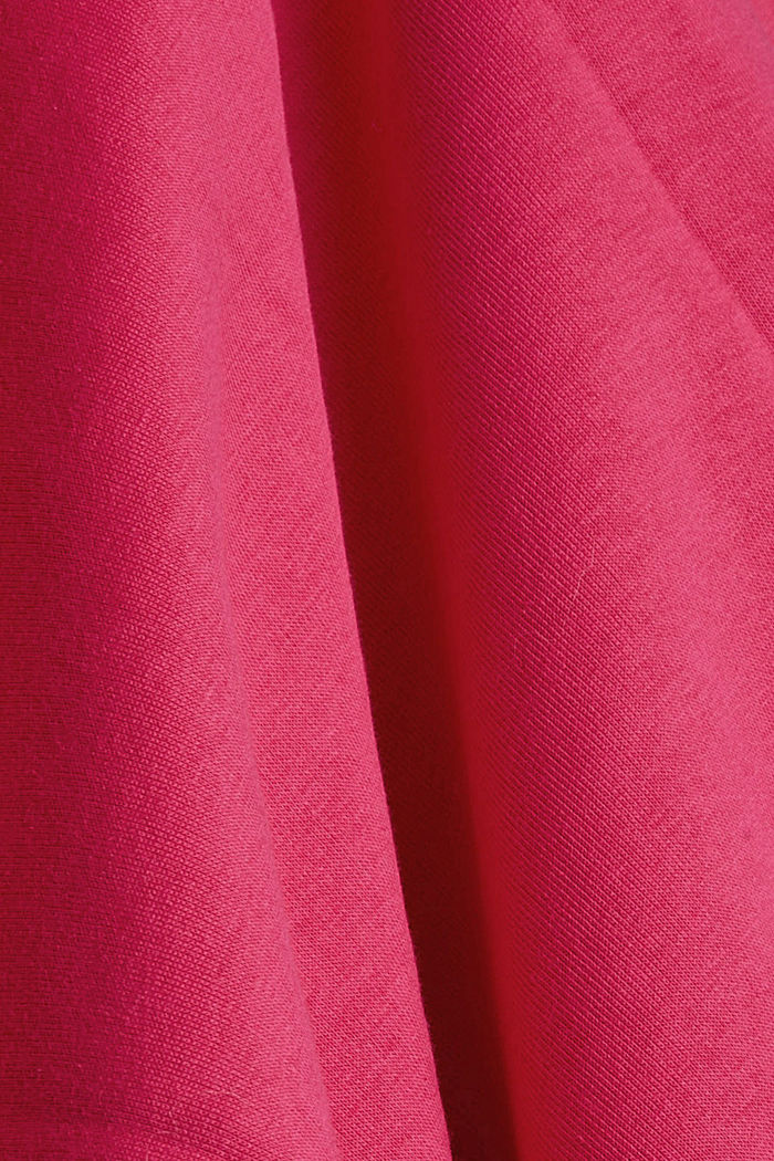 Hoodie with an embroidered logo, cotton blend, PINK FUCHSIA, detail image number 4