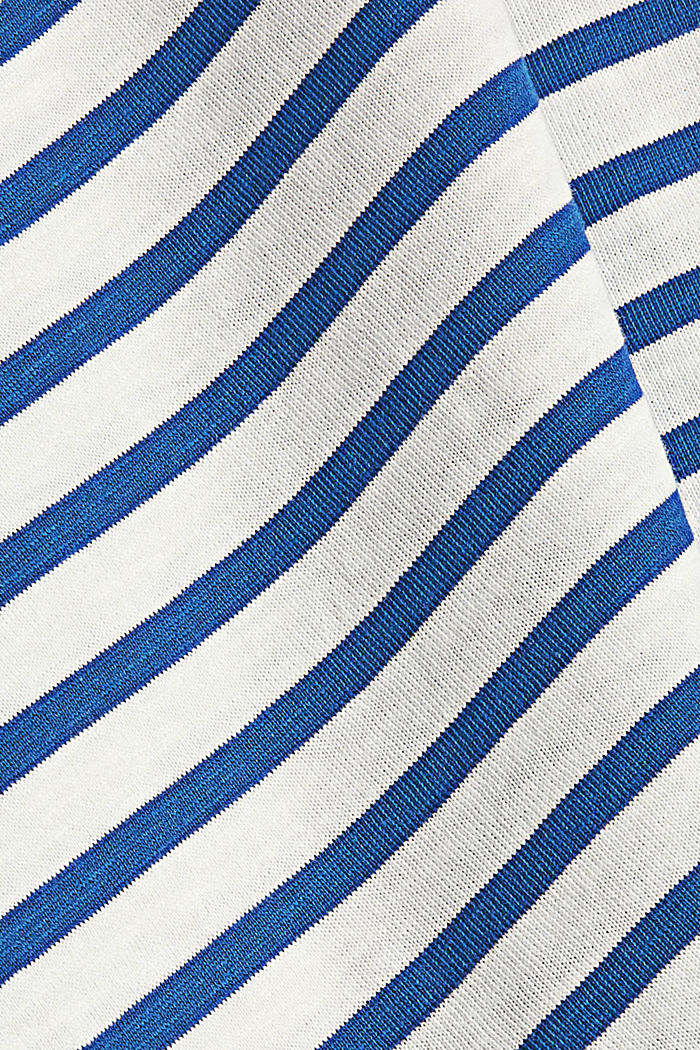 Camiseta de manga larga a rayas en algodón, BRIGHT BLUE, detail image number 4
