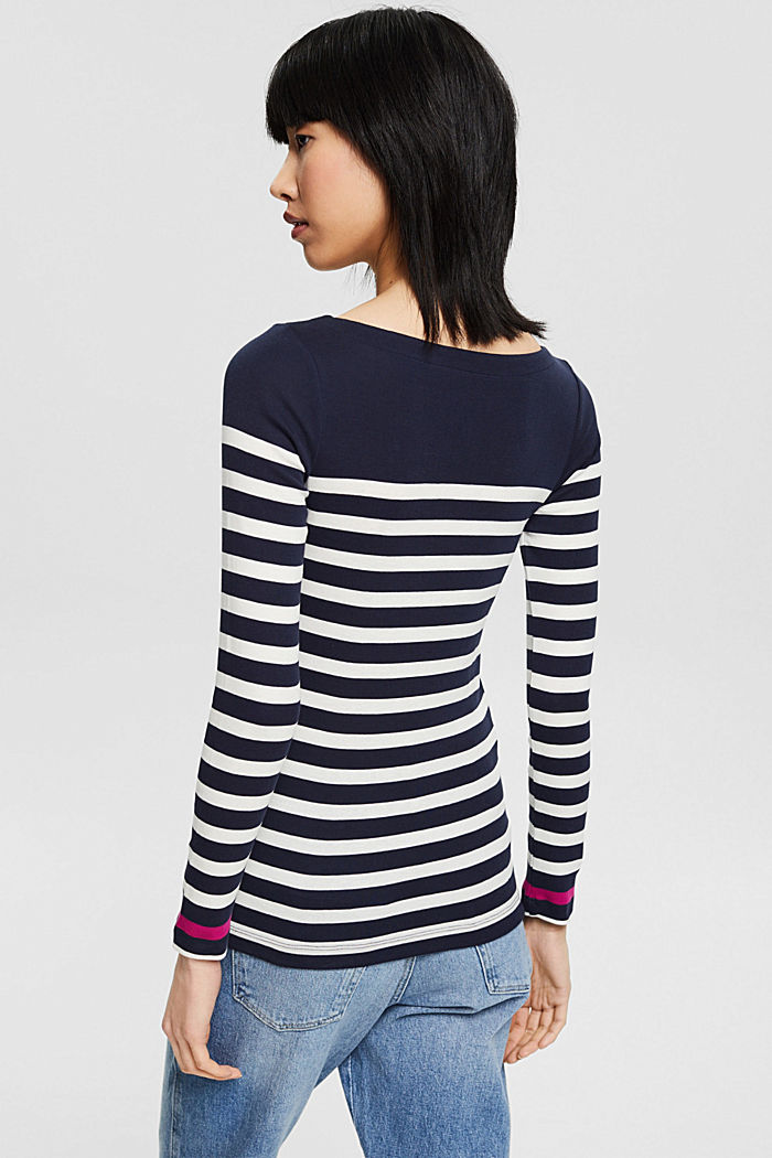 Long sleeve top made of 100% organic cotton, NAVY, detail image number 3