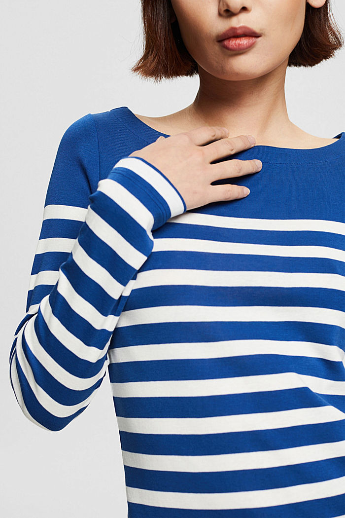 Long sleeve top made of 100% organic cotton, BRIGHT BLUE, detail image number 2