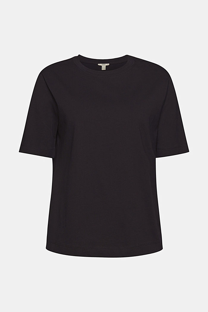 Basic T-Shirt aus Bio-Baumwolle, BLACK, overview