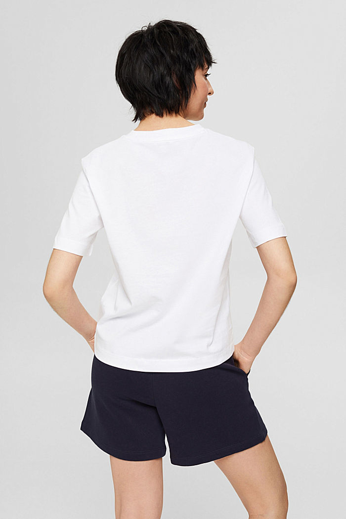 T-shirt basic in cotone biologico, WHITE, detail image number 3
