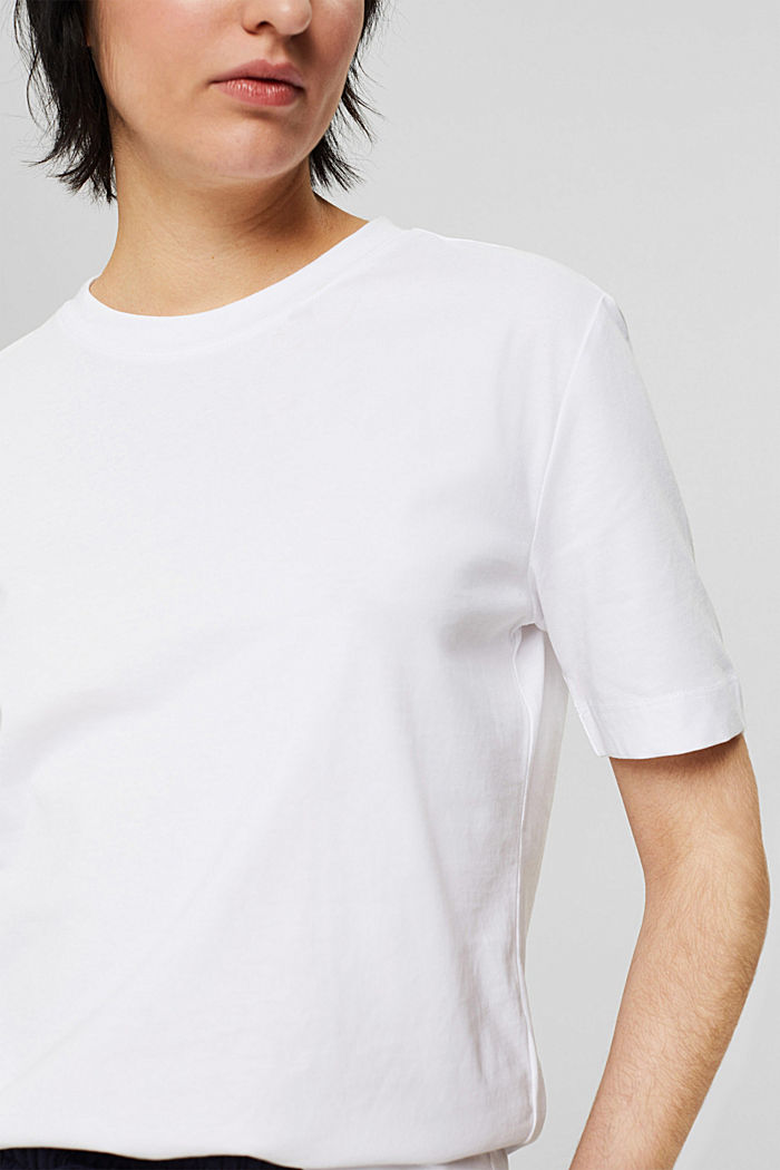 Basic T shirt van biologisch katoen, WHITE, detail image number 2