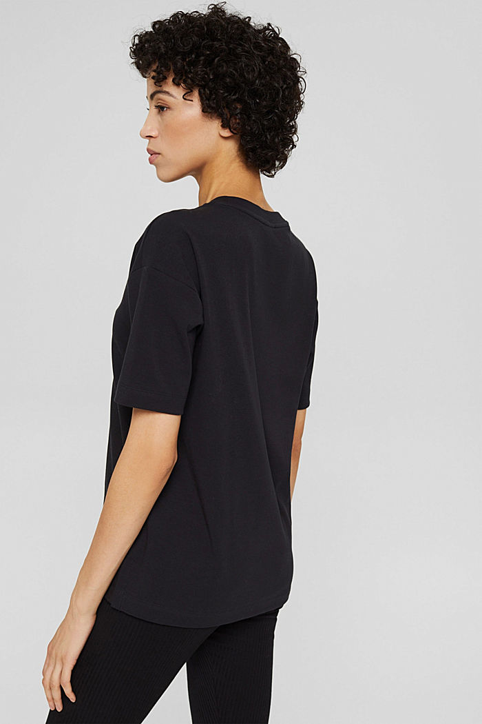 Camiseta oversize de algodón, BLACK, detail image number 3