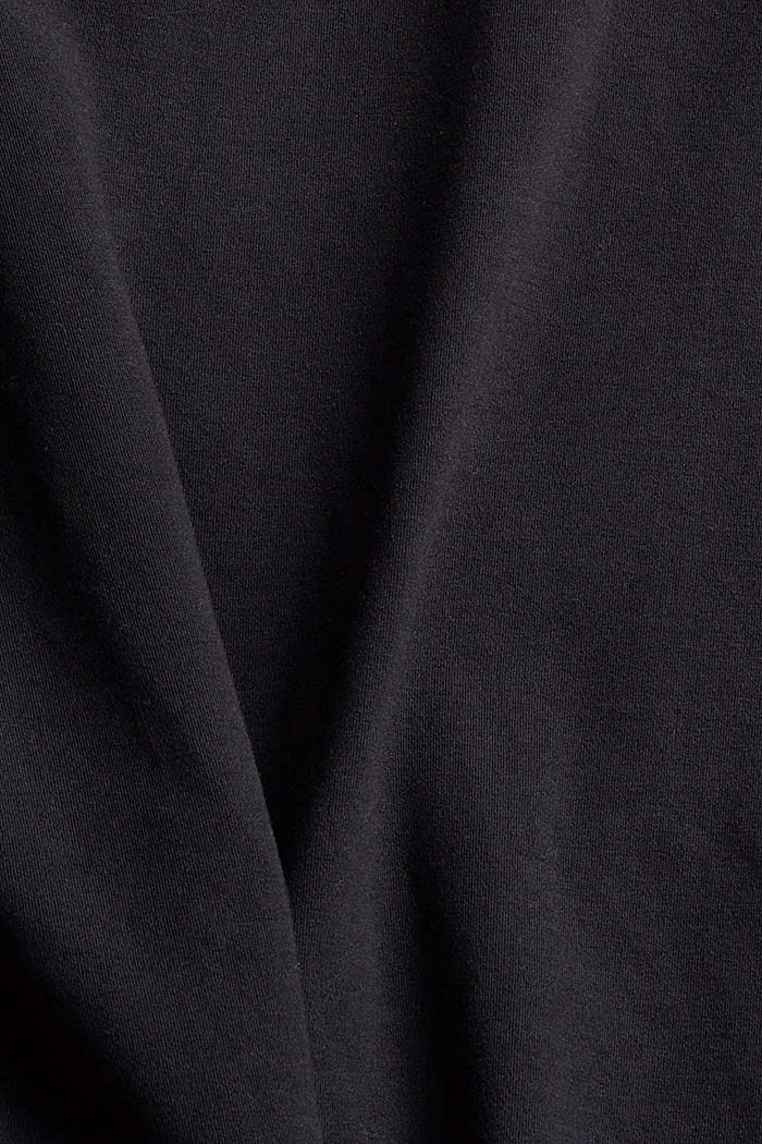 T-shirt oversize in cotone, BLACK, detail image number 4