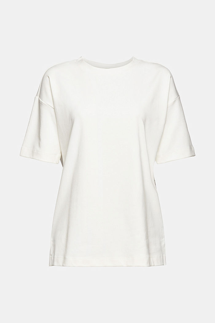 T-shirt oversize z bawełny, OFF WHITE, detail image number 7