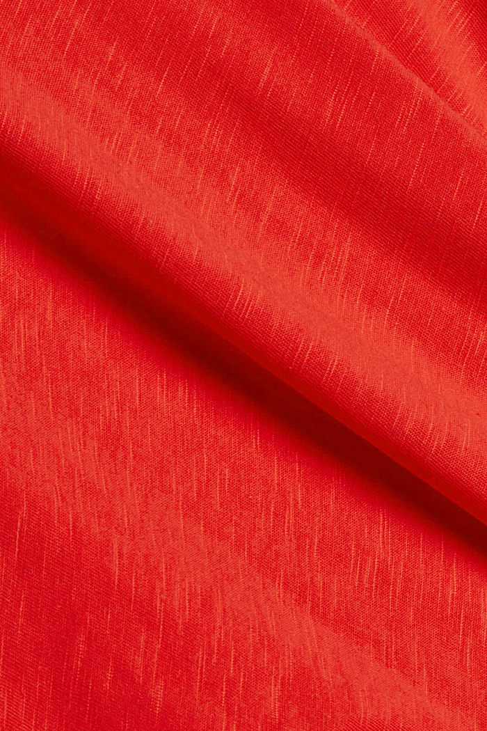 Camiseta de manga larga con bolsillo, mezcla de algodón ecológico, ORANGE RED, detail image number 4