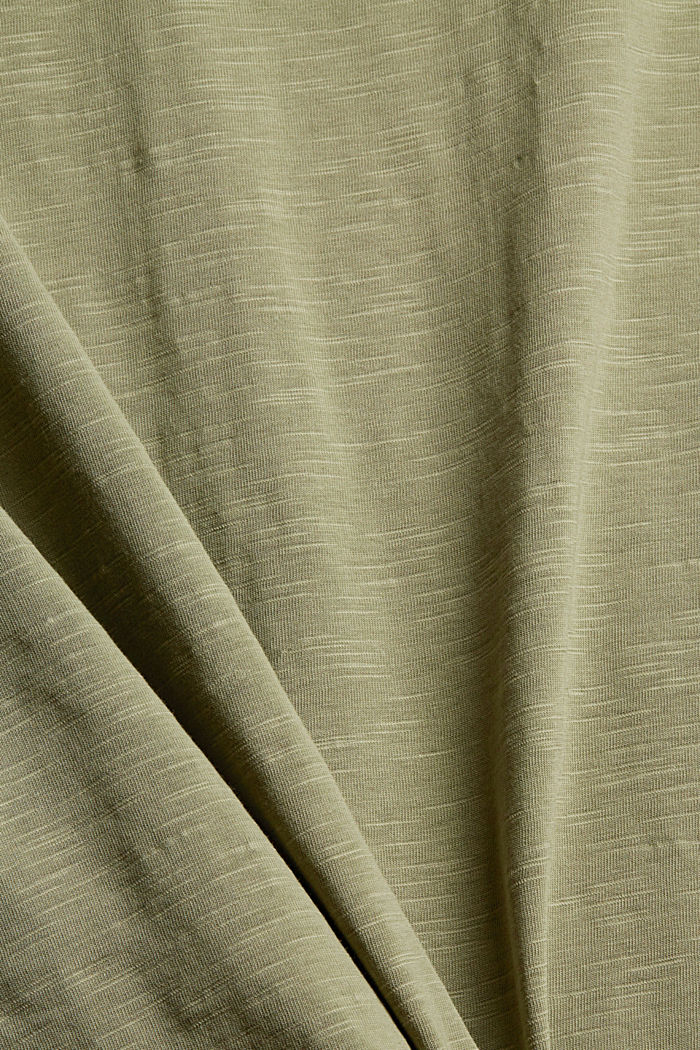 Camiseta de manga larga realizada en 100% algodón ecológico, LIGHT KHAKI, detail image number 4