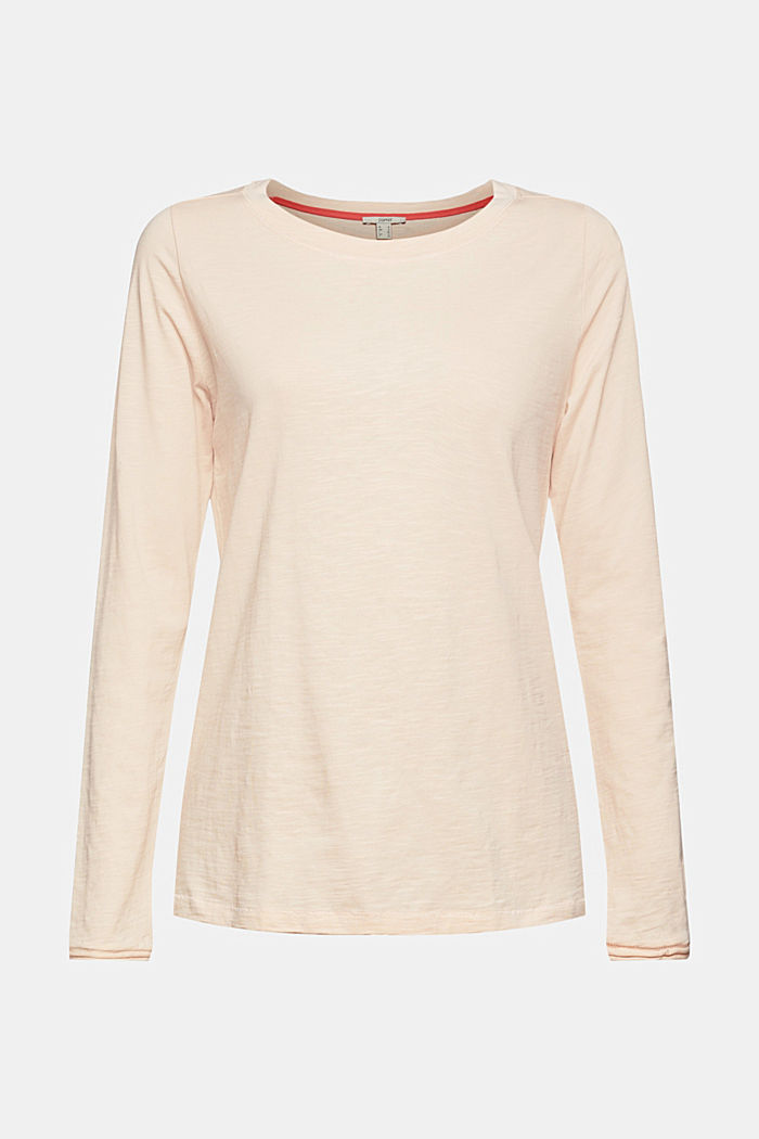 Long sleeve top made of 100% organic cotton, NUDE, detail image number 6