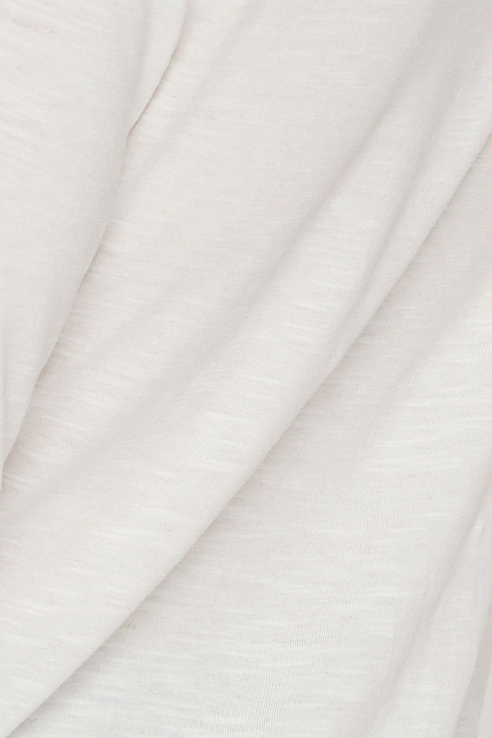 Camiseta de manga larga con bordado, 100% algodón, OFF WHITE, detail image number 4