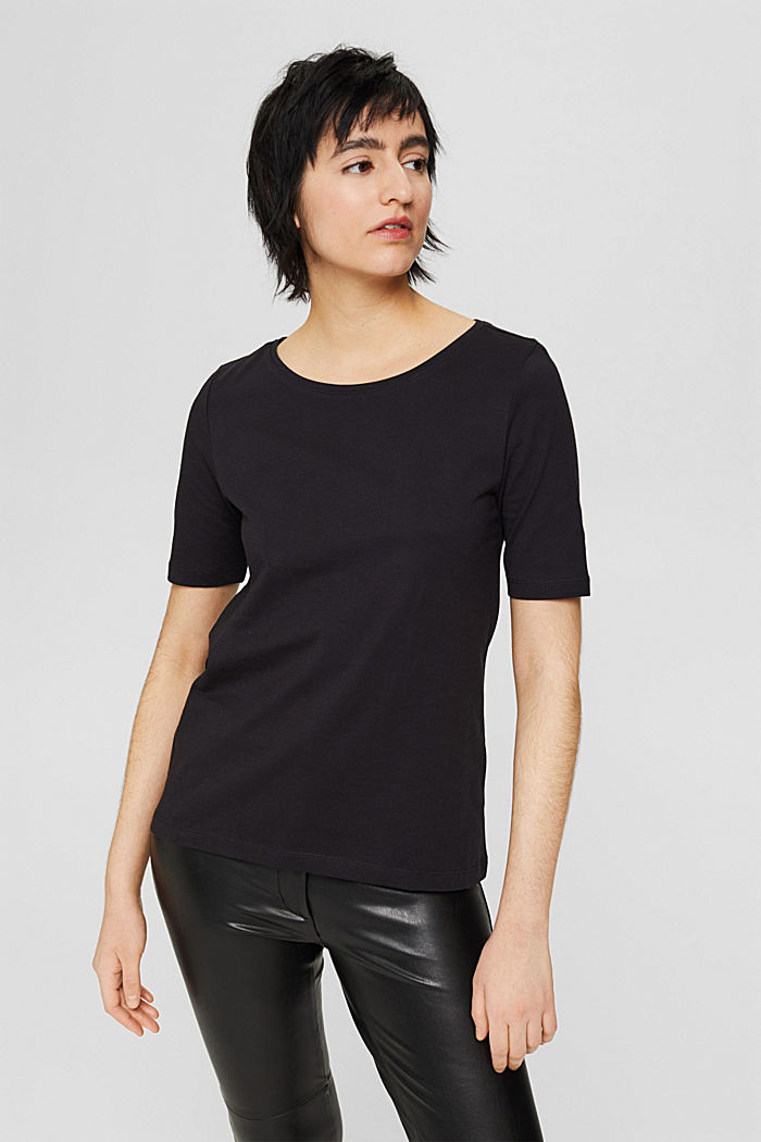 T-Shirt aus 100% Organic Cotton, BLACK, detail image number 0