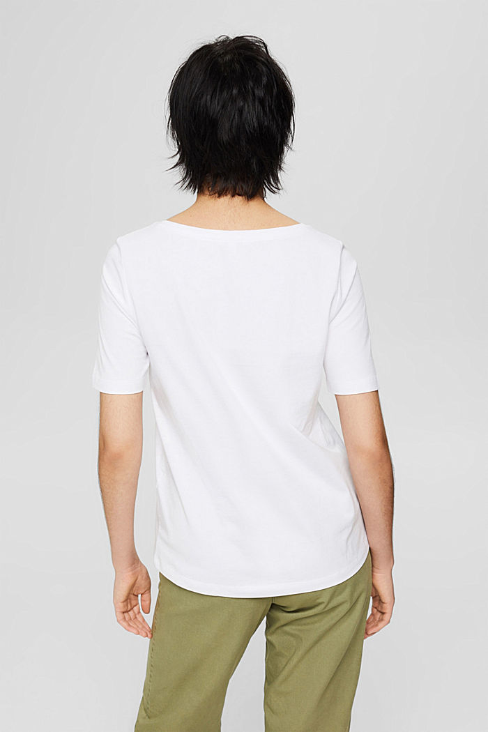 T-paita 100 % luomupuuvillaa, WHITE, detail image number 3
