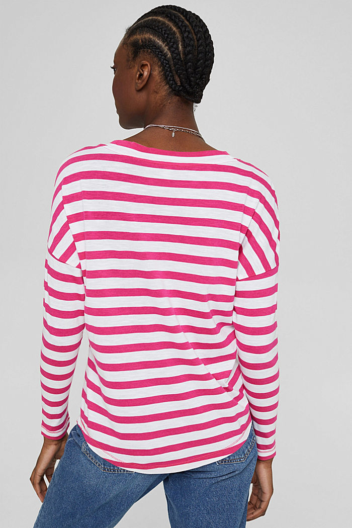 Jersey T-shirt made of an organic cotton blend, PINK FUCHSIA, detail image number 3