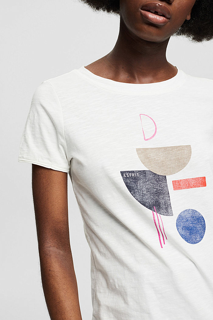 T-Shirt mit Print, 100% Organic Cotton, OFF WHITE, detail image number 2