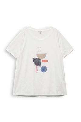 ESPRIT T-shirt CURVY orné d´un imprimé, coton biologique