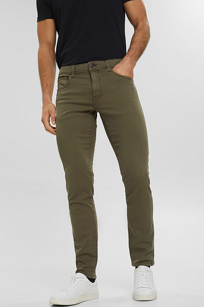 Pants woven Slim Fit, DUSTY GREEN, detail image number 0