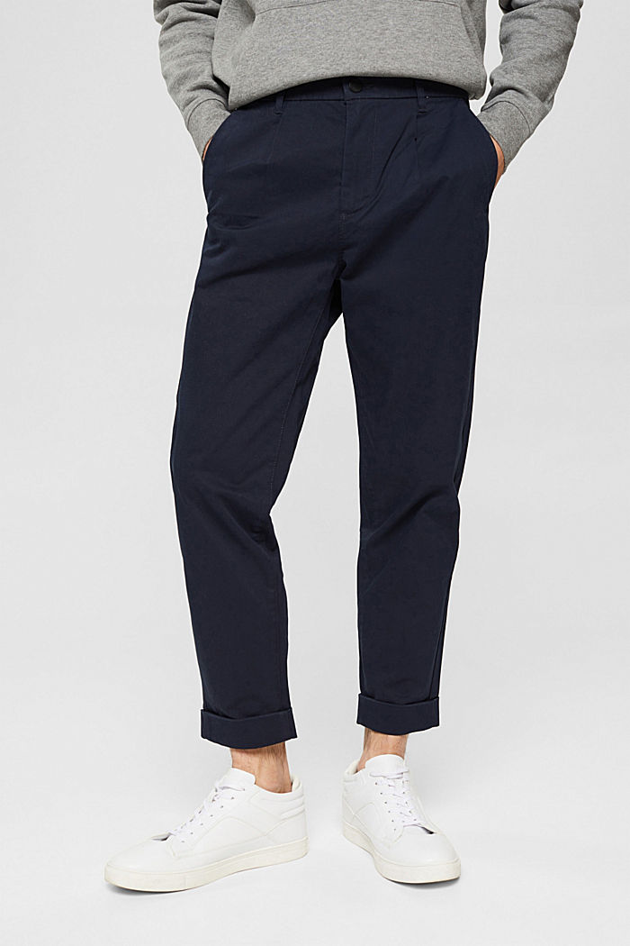 Pants woven Loose Cropped Fit, NAVY, detail image number 0