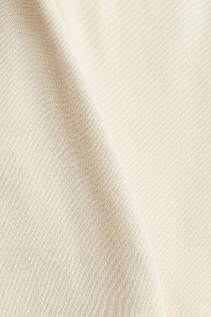 Sweatshort van een katoenmix, CREAM BEIGE, detail image number 5