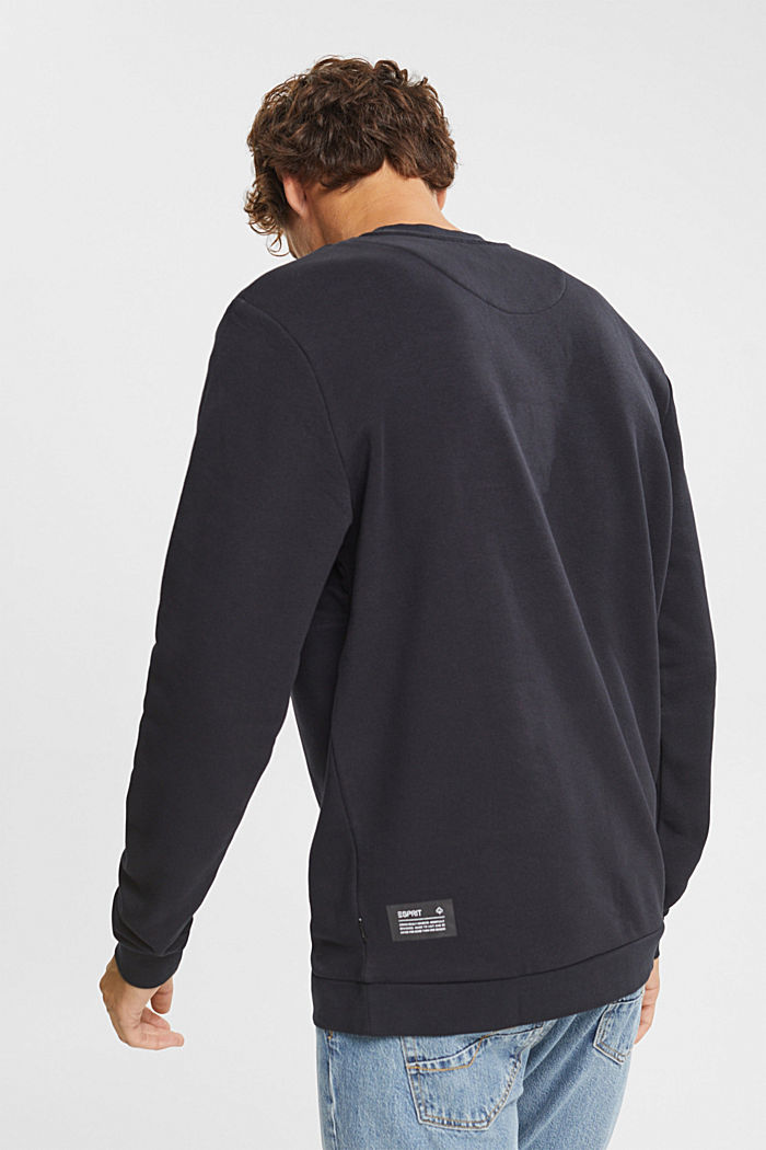 Sweatshirt mit Print aus Baumwoll-Mix, BLACK, detail image number 3