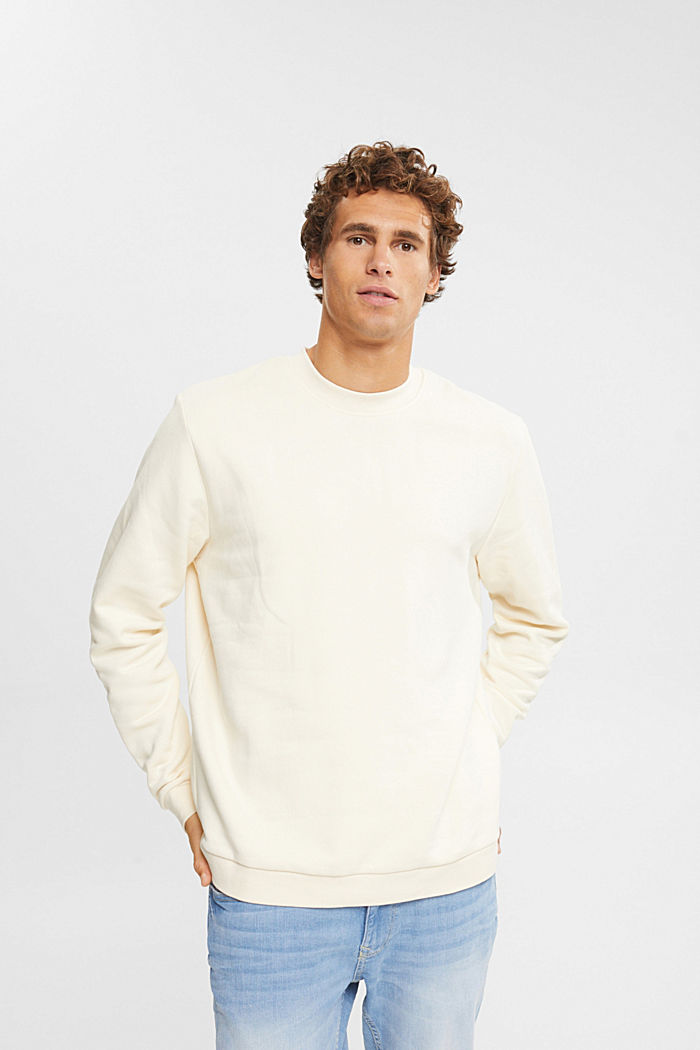 Sweatshirt mit Print aus Baumwoll-Mix, CREAM BEIGE, detail image number 0