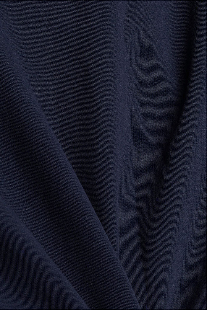 Hoodie with logo embroidery, blended cotton, NAVY, detail image number 5