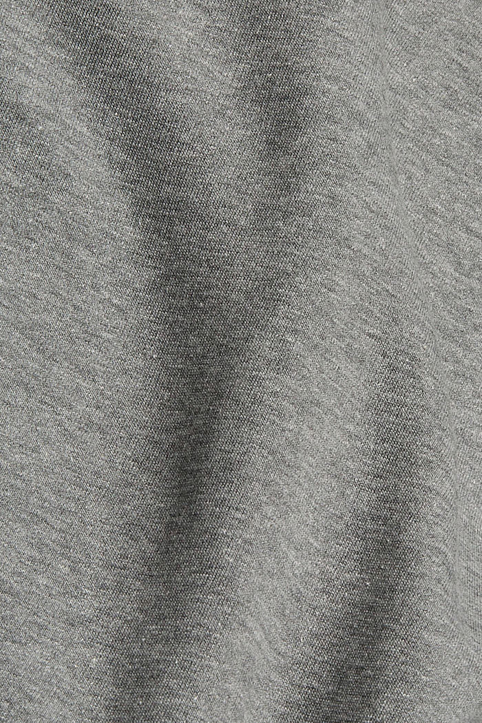 Gerecycled: sweatshirt met logoborduursel, MEDIUM GREY, detail image number 4