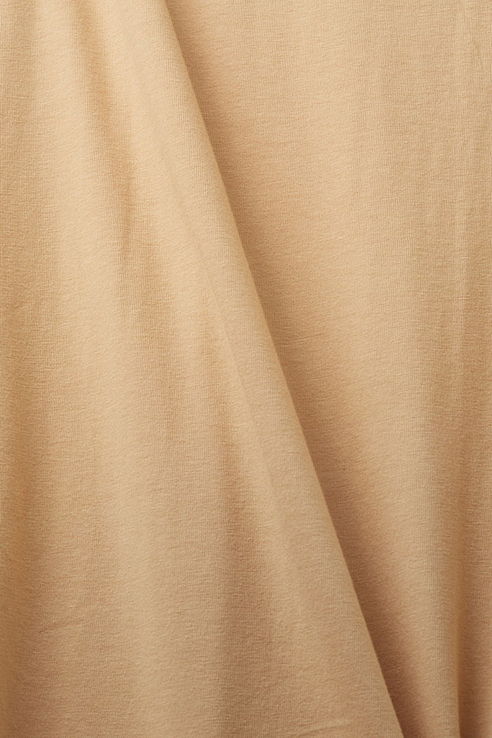 Jersey T-shirt with a logo, SAND, detail image number 4